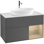 Tvättställsskåp Villeroy & Boch Finion med 2 Lådor Hylla och Bänkskiva för Fristående Tvättställ från Artis & Collaro