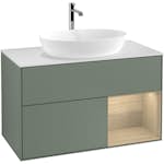 Tvättställsskåp Villeroy & Boch Finion med 2 Lådor Hylla och Bänkskiva för Fristående Tvättställ från Artis & Collaro