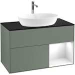 Tvättställsskåp Villeroy & Boch Finion med 2 Lådor Hylla och Bänkskiva för Fristående Tvättställ från Artis & Collaro