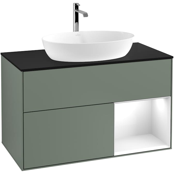 Tvättställsskåp Villeroy & Boch Finion med 2 Lådor Hylla och Bänkskiva för Fristående Tvättställ från Artis & Collaro