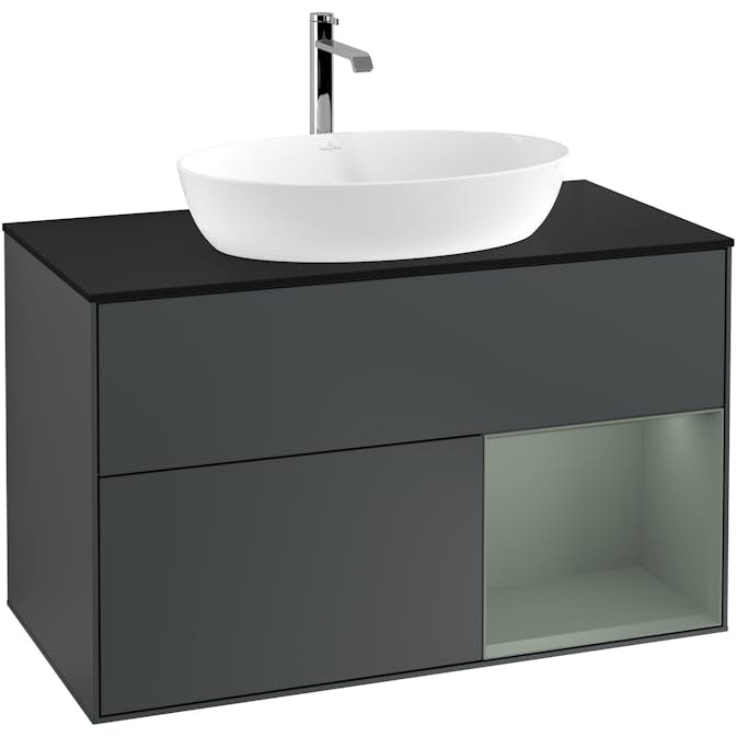 Tvättställsskåp Villeroy & Boch Finion med 2 Lådor Hylla och Bänkskiva för Fristående Tvättställ från Artis & Collaro