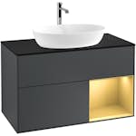 Tvättställsskåp Villeroy & Boch Finion med 2 Lådor Hylla och Bänkskiva för Fristående Tvättställ från Artis & Collaro