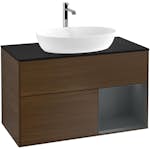 Tvättställsskåp Villeroy & Boch Finion med 2 Lådor Hylla och Bänkskiva för Fristående Tvättställ från Artis & Collaro