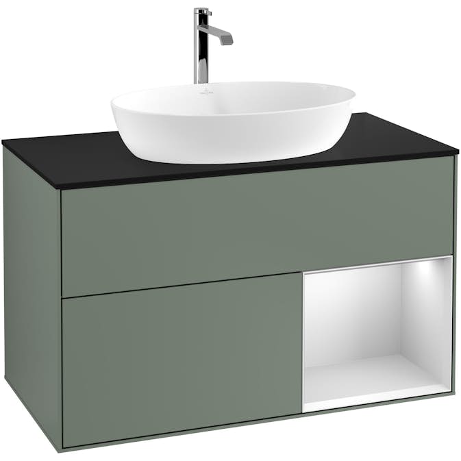 Tvättställsskåp Villeroy & Boch Finion med 2 Lådor Hylla och Bänkskiva för Fristående Tvättställ från Artis & Collaro