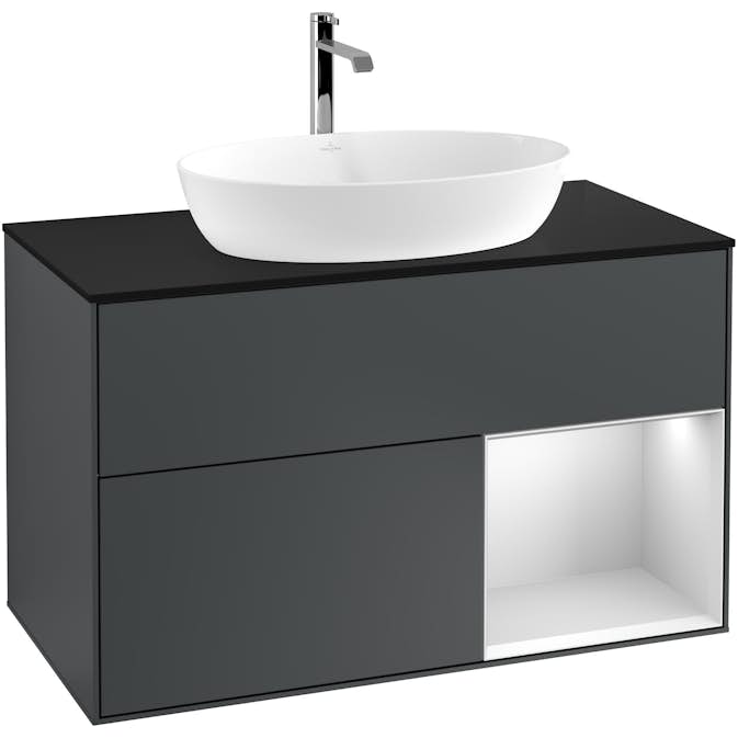 Tvättställsskåp Villeroy & Boch Finion med 2 Lådor Hylla och Bänkskiva för Fristående Tvättställ från Artis & Collaro