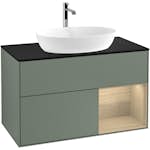 Tvättställsskåp Villeroy & Boch Finion med 2 Lådor Hylla och Bänkskiva för Fristående Tvättställ från Artis & Collaro