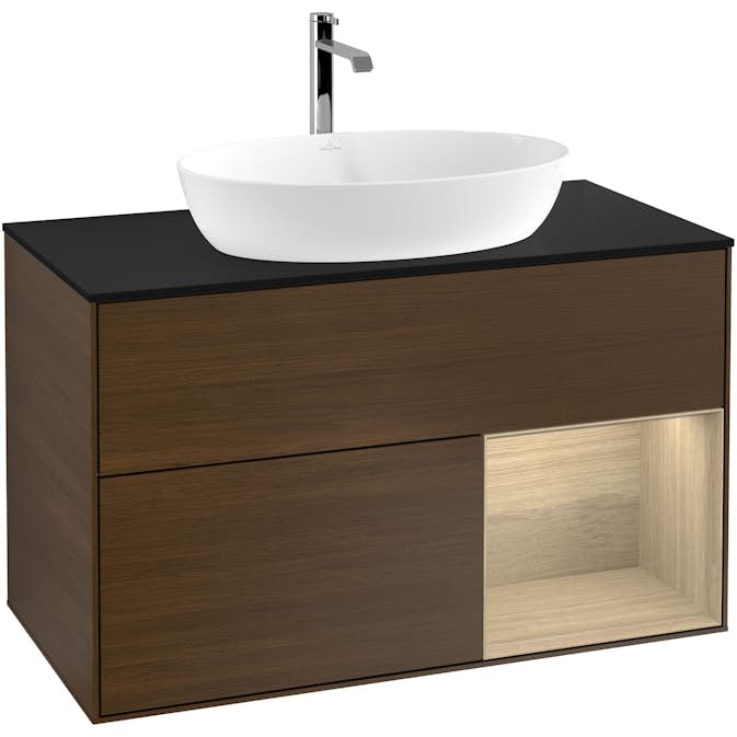 Tvättställsskåp Villeroy & Boch Finion med 2 Lådor Hylla och Bänkskiva för Fristående Tvättställ från Artis & Collaro