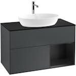 Tvättställsskåp Villeroy & Boch Finion med 2 Lådor Hylla och Bänkskiva för Fristående Tvättställ från Artis & Collaro