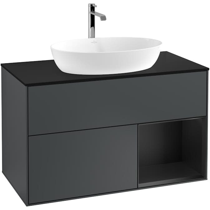 Tvättställsskåp Villeroy & Boch Finion med 2 Lådor Hylla och Bänkskiva för Fristående Tvättställ från Artis & Collaro