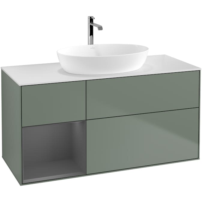 Tvättställsskåp Villeroy & Boch Finion med 3 Lådor Hylla och Bänkskiva för Fristående Tvättställ från Artis & Collaro