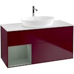 Tvättställsskåp Villeroy & Boch Finion med 3 Lådor Hylla och Bänkskiva för Fristående Tvättställ från Artis & Collaro