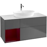 Tvättställsskåp Villeroy & Boch Finion med 3 Lådor Hylla och Bänkskiva för Fristående Tvättställ från Artis & Collaro