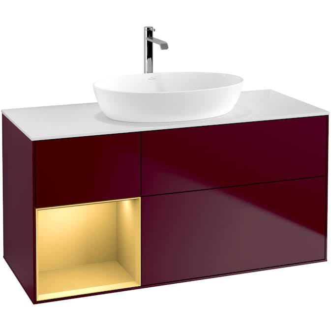 Tvättställsskåp Villeroy & Boch Finion med 3 Lådor Hylla och Bänkskiva för Fristående Tvättställ från Artis & Collaro