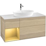 Tvättställsskåp Villeroy & Boch Finion med 3 Lådor Hylla och Bänkskiva för Fristående Tvättställ från Artis & Collaro