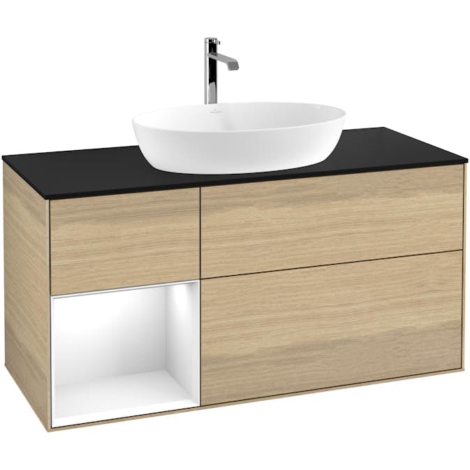 Tvättställsskåp Villeroy & Boch Finion med 3 Lådor Hylla och Bänkskiva för Fristående Tvättställ från Artis & Collaro