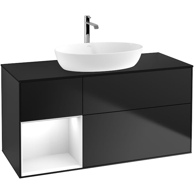 Tvättställsskåp Villeroy & Boch Finion med 3 Lådor Hylla och Bänkskiva för Fristående Tvättställ från Artis & Collaro