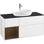 Tvättställsskåp Villeroy & Boch Finion med 3 Lådor Hylla och Bänkskiva för Fristående Tvättställ från Artis & Collaro