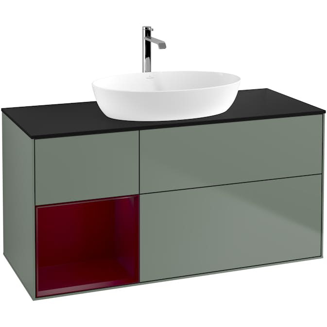 Tvättställsskåp Villeroy & Boch Finion med 3 Lådor Hylla och Bänkskiva för Fristående Tvättställ från Artis & Collaro