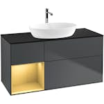 Tvättställsskåp Villeroy & Boch Finion med 3 Lådor Hylla och Bänkskiva för Fristående Tvättställ från Artis & Collaro