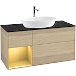 Tvättställsskåp Villeroy & Boch Finion med 3 Lådor Hylla och Bänkskiva för Fristående Tvättställ från Artis & Collaro