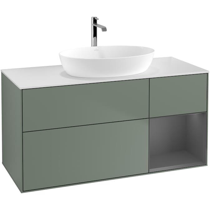 Tvättställsskåp Villeroy & Boch Finion med 3 Lådor Hylla och Bänkskiva för Fristående Tvättställ från Artis & Collaro