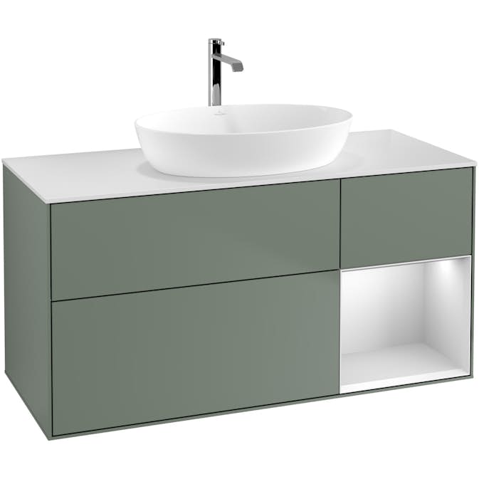 Tvättställsskåp Villeroy & Boch Finion med 3 Lådor Hylla och Bänkskiva för Fristående Tvättställ från Artis & Collaro