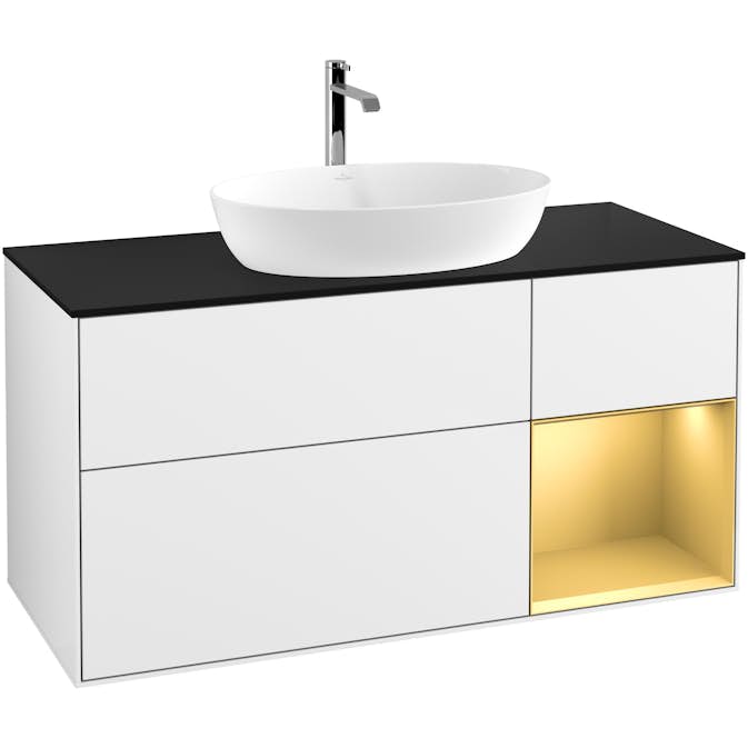 Tvättställsskåp Villeroy & Boch Finion med 3 Lådor Hylla och Bänkskiva för Fristående Tvättställ från Artis & Collaro