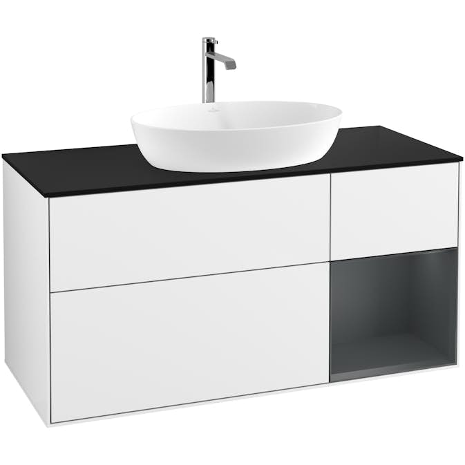 Tvättställsskåp Villeroy & Boch Finion med 3 Lådor Hylla och Bänkskiva för Fristående Tvättställ från Artis & Collaro