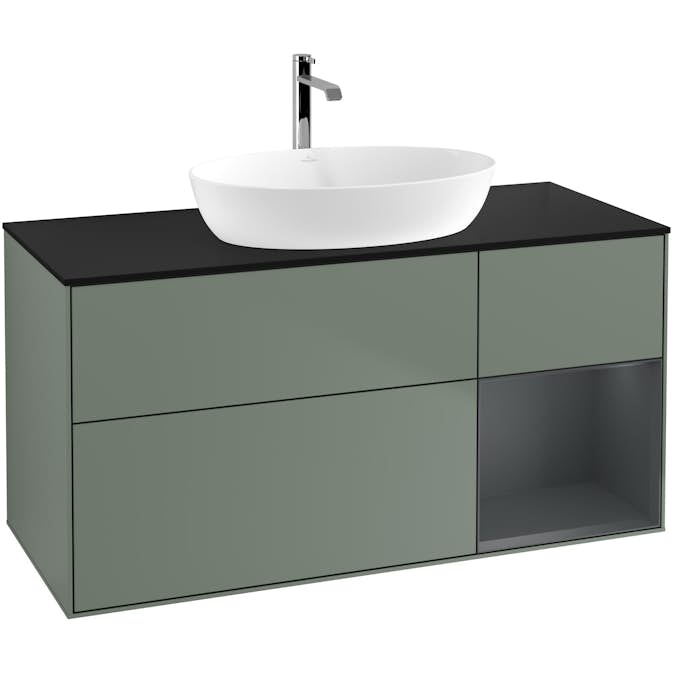 Tvättställsskåp Villeroy & Boch Finion med 3 Lådor Hylla och Bänkskiva för Fristående Tvättställ från Artis & Collaro