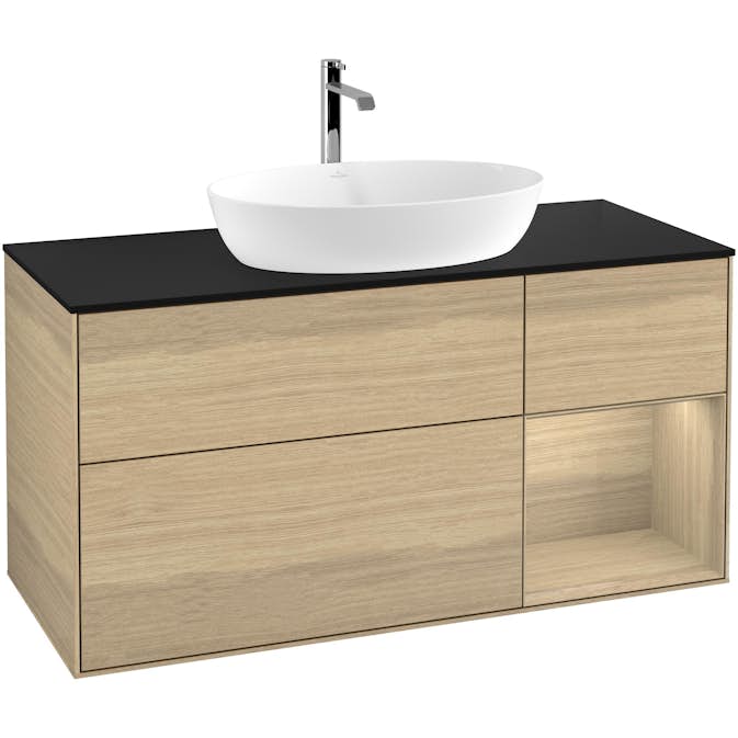 Tvättställsskåp Villeroy & Boch Finion med 3 Lådor Hylla och Bänkskiva för Fristående Tvättställ från Artis & Collaro