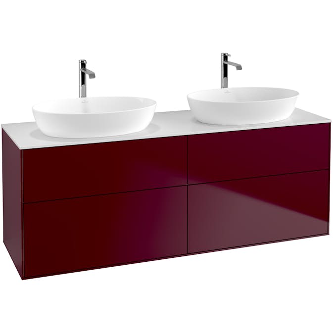 Tvättställsskåp Villeroy & Boch Finion med 4 Lådor och Bänkskiva för Två Fristående Tvättställ från Artis & Collaro
