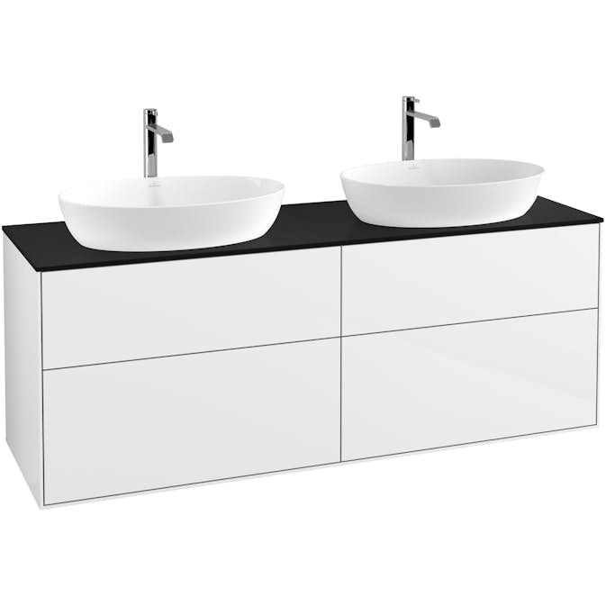 Tvättställsskåp Villeroy & Boch Finion med 4 Lådor och Bänkskiva för Två Fristående Tvättställ från Artis & Collaro