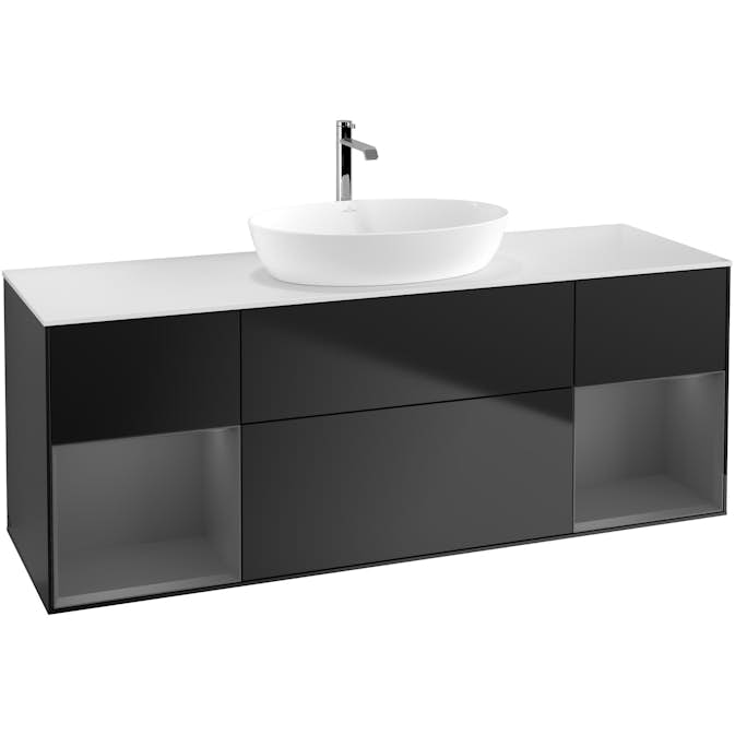 Tvättställsskåp Villeroy & Boch Finion med Två Hyllor och Bänkskiva för Fristående Tvättställ från Artis & Collaro