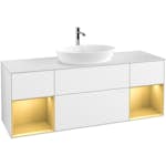 Tvättställsskåp Villeroy & Boch Finion med Två Hyllor och Bänkskiva för Fristående Tvättställ från Artis & Collaro