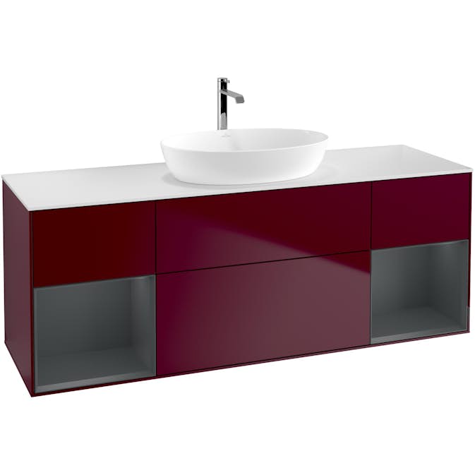 Tvättställsskåp Villeroy & Boch Finion med Två Hyllor och Bänkskiva för Fristående Tvättställ från Artis & Collaro