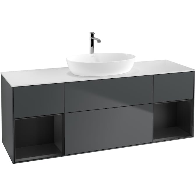 Tvättställsskåp Villeroy & Boch Finion med Två Hyllor och Bänkskiva för Fristående Tvättställ från Artis & Collaro