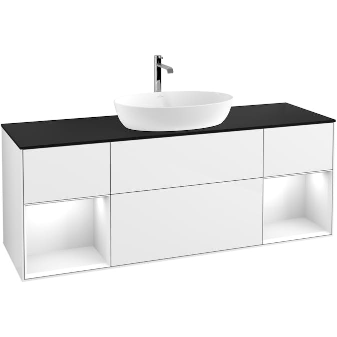 Tvättställsskåp Villeroy & Boch Finion med Två Hyllor och Bänkskiva för Fristående Tvättställ från Artis & Collaro