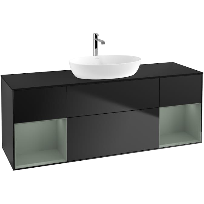 Tvättställsskåp Villeroy & Boch Finion med Två Hyllor och Bänkskiva för Fristående Tvättställ från Artis & Collaro