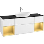Tvättställsskåp Villeroy & Boch Finion med Två Hyllor och Bänkskiva för Fristående Tvättställ från Artis & Collaro