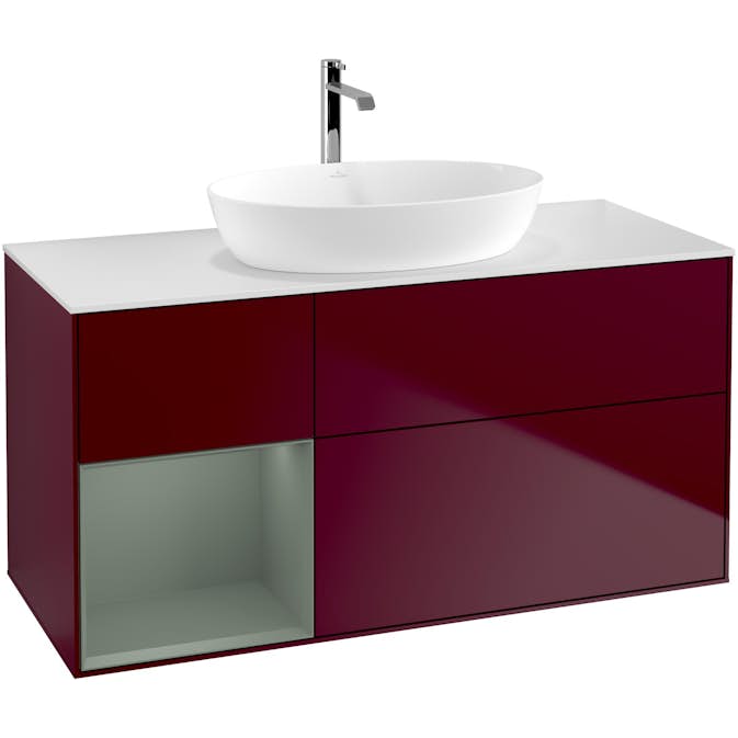 Tvättställsskåp Villeroy & Boch Finion med 3 Lådor Hylla och Bänkskiva för Fristående Tvättställ från Artis & Collaro