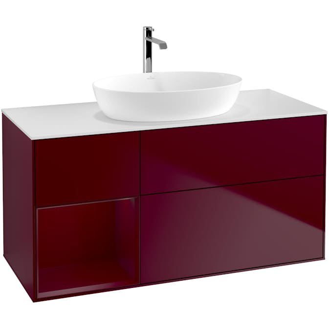 Tvättställsskåp Villeroy & Boch Finion med 3 Lådor Hylla och Bänkskiva för Fristående Tvättställ från Artis & Collaro