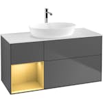 Tvättställsskåp Villeroy & Boch Finion med 3 Lådor Hylla och Bänkskiva för Fristående Tvättställ från Artis & Collaro