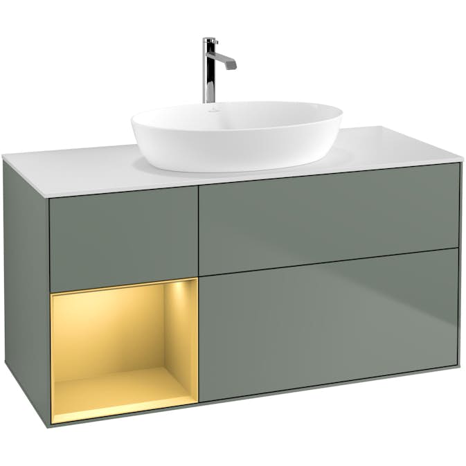 Tvättställsskåp Villeroy & Boch Finion med 3 Lådor Hylla och Bänkskiva för Fristående Tvättställ från Artis & Collaro