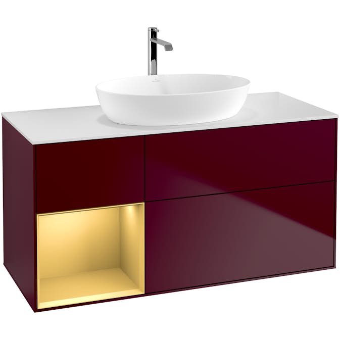 Tvättställsskåp Villeroy & Boch Finion med 3 Lådor Hylla och Bänkskiva för Fristående Tvättställ från Artis & Collaro