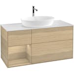 Tvättställsskåp Villeroy & Boch Finion med 3 Lådor Hylla och Bänkskiva för Fristående Tvättställ från Artis & Collaro