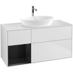 Tvättställsskåp Villeroy & Boch Finion med 3 Lådor Hylla och Bänkskiva för Fristående Tvättställ från Artis & Collaro