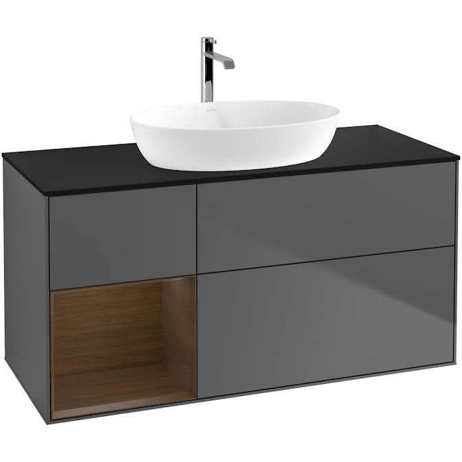 Tvättställsskåp Villeroy & Boch Finion med 3 Lådor Hylla och Bänkskiva för Fristående Tvättställ från Artis & Collaro