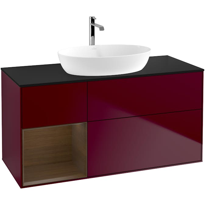 Tvättställsskåp Villeroy & Boch Finion med 3 Lådor Hylla och Bänkskiva för Fristående Tvättställ från Artis & Collaro