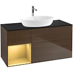 Tvättställsskåp Villeroy & Boch Finion med 3 Lådor Hylla och Bänkskiva för Fristående Tvättställ från Artis & Collaro