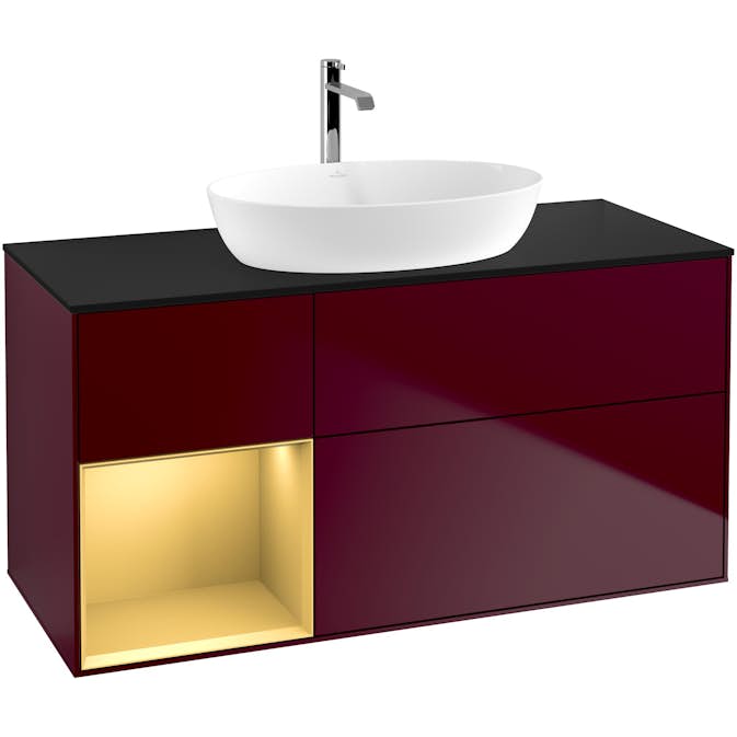 Tvättställsskåp Villeroy & Boch Finion med 3 Lådor Hylla och Bänkskiva för Fristående Tvättställ från Artis & Collaro